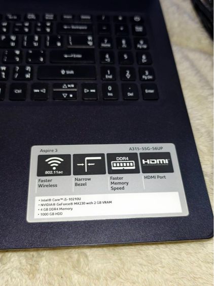  Notebook Acer Aspire A315-55G-56UP (Black รูปที่ 6