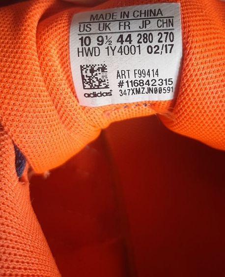 รองเท้า Adidas รุ่น Lite Racer สีน้ำเงินส้ม ขนาด EU 44 ความยาว 28 ซม. รูปที่ 5