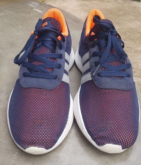 ไม่ระบุ นำเงินเข้ม อื่นๆ อื่นๆ รองเท้า Adidas รุ่น Lite Racer สีน้ำเงินส้ม ขนาด EU 44 ความยาว 28 ซม.