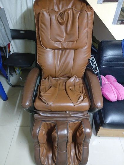 น้ำตาล เก้าอี้นวม/เก้าอี้มีที่เท้าแขน หนัง เก้าอี้ไฟฟ้า Rester model Galaxy สภาพสวย