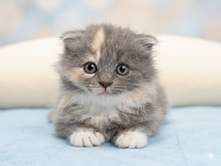 สก็อตติช โฟลด์ (Scottish Fold) แม สก็อตติช ขนยาว หญิง อายุ 2 เดือน