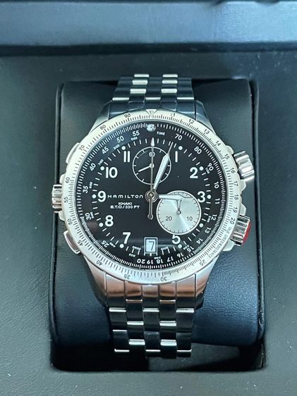 HAMILTON Khaki Aviation ETO Chrono H77612133 Chronograph Quartz Black Dial Men's