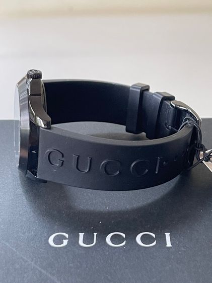 GUCCI  G Timeless Ghost Ya1264017 126.4 Quartz Black Dial Men'S  Ss Rubber Used รูปที่ 7