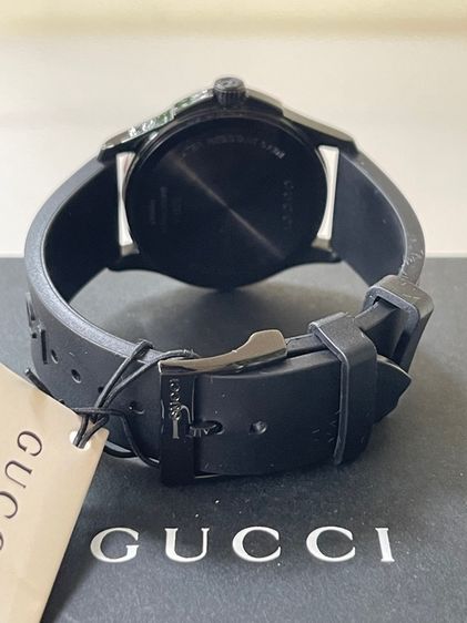 GUCCI  G Timeless Ghost Ya1264017 126.4 Quartz Black Dial Men'S  Ss Rubber Used รูปที่ 8