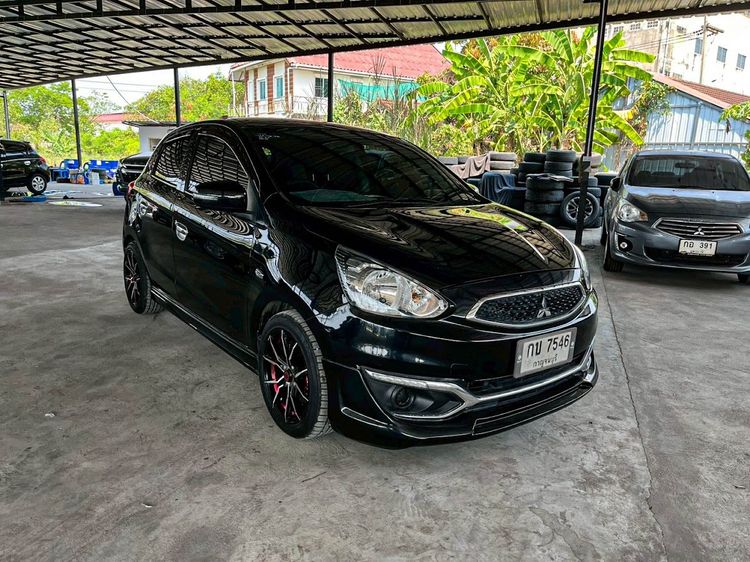 Mitsubishi Mirage 2018 1.2 GLX Sedan เบนซิน ไม่ติดแก๊ส เกียร์อัตโนมัติ ดำ รูปที่ 3
