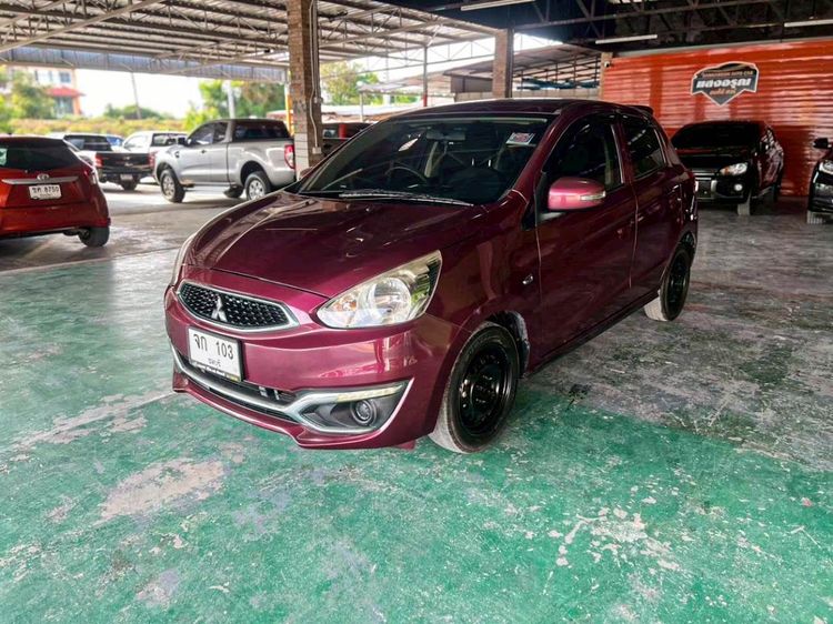 Mitsubishi Mirage 2017 1.2 GLX Sedan เบนซิน ไม่ติดแก๊ส เกียร์อัตโนมัติ แดง