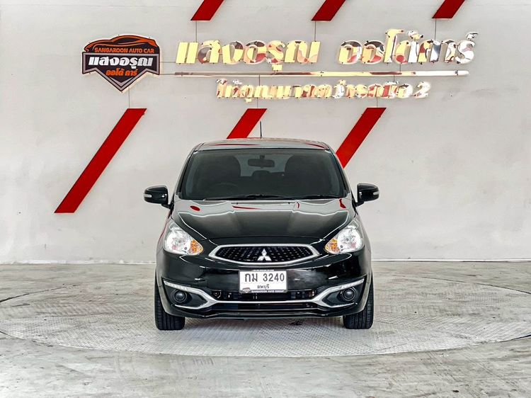Mitsubishi Mirage 2017 1.2 GLX Sedan เบนซิน ไม่ติดแก๊ส เกียร์ธรรมดา ดำ รูปที่ 2