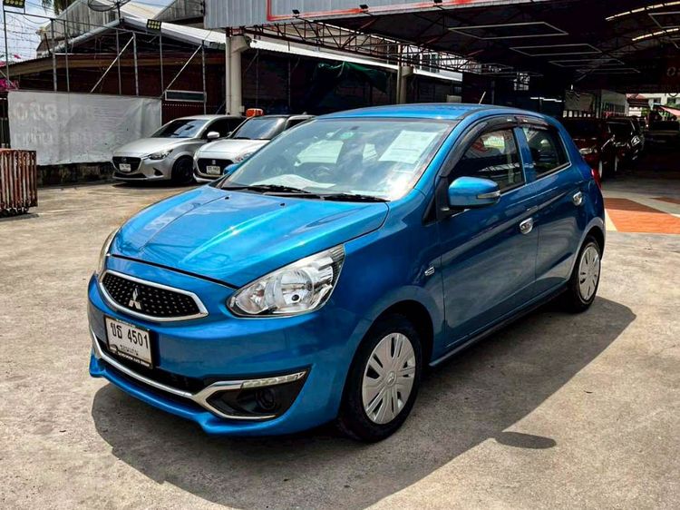 รถ Mitsubishi Mirage 1.2 GLX สี น้ำเงิน