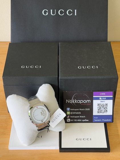 GUCCI Grip Chronograph Disney Mickey Mouse 40MM QTZ SS YLW- White Dial Men's Watch YA157306 รูปที่ 2