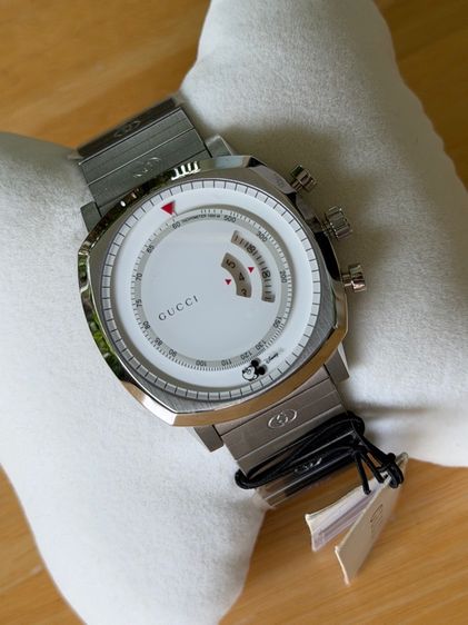 GUCCI Grip Chronograph Disney Mickey Mouse 40MM QTZ SS YLW- White Dial Men's Watch YA157306 รูปที่ 5