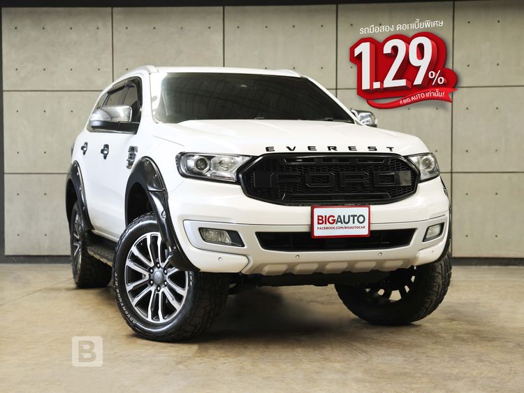 Ford Everest 2019 2.0 Bi-Turbo Titanium+ 4WD Utility-car ดีเซล ไม่ติดแก๊ส เกียร์อัตโนมัติ ขาว
