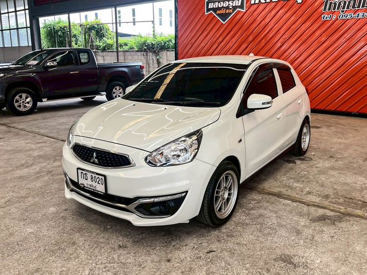 Mitsubishi Mirage 2019 1.2 GLX Sedan เบนซิน ไม่ติดแก๊ส เกียร์อัตโนมัติ ขาว