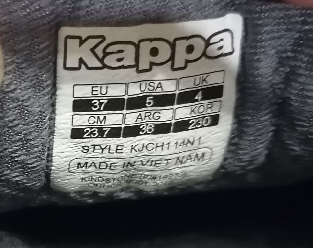 รองเท้า Kappa สีดำ ขนาด EU 37 ความยาว 23.70 ซม. รูปที่ 5