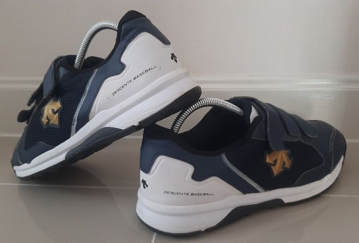 รองเท้า Descente basrball สีน้ำเงิน แถบทอง ขนาด EU 42.5 ความยาว 27.5 ซม.  รูปที่ 9