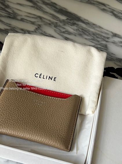 Used Celine Card holder Taupe Orange