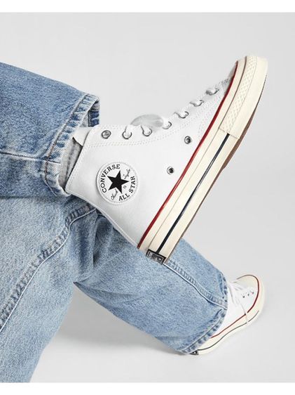 ขาว ผ้า รองเท้าผ้าใบ UK 6 | EU 39 1/3 | US 6.5 CONVERSE CHUCK 70 HI WHITE All Star 