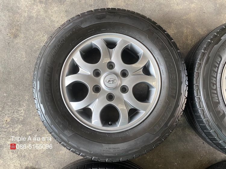 ✨ล้อแม็ก✨Hyundai H1 ขอบ 16 สีไฮเปอร์ พร้อมยาง 215-70-16 Michelin ปลายปี 22💖สภาพสวย💖 รูปที่ 4