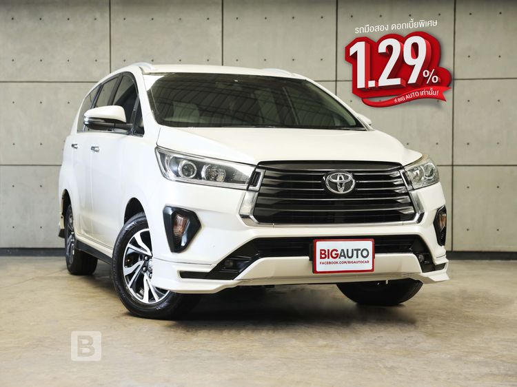Toyota Innova 2021 2.8 Crysta Utility-car ดีเซล ไม่ติดแก๊ส เกียร์อัตโนมัติ ขาว