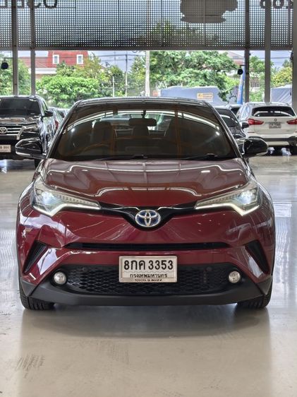 Toyota C-HR 2018 1.8 HV Mid Sedan ไฮบริด ไม่ติดแก๊ส เกียร์อัตโนมัติ แดง รูปที่ 2