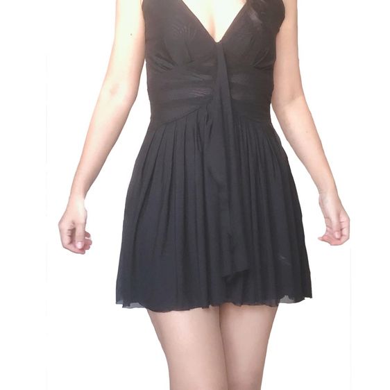 ไม่มีแขน เดรส | จั๊มสูท เดรสดำ Topshop กระโปรงทรงเทนนิส 
