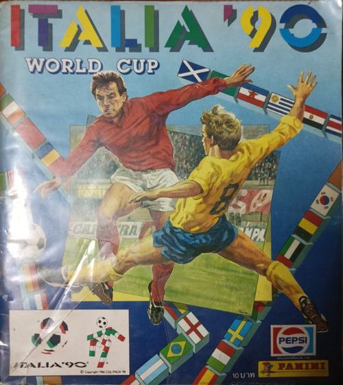 หนังสือสติ๊กเกอร์ฟุตบอลโลก 1990 แปะครบ