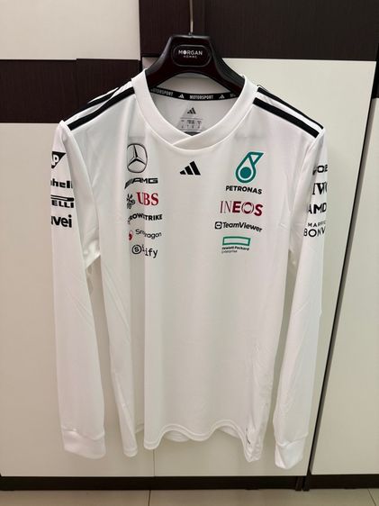 ขาว แขนยาว อื่นๆ อื่นๆ เสื้อ Adidas x AMG Mercedes ไซส์ M รอบอก 40 นิ้ว ของแท้ ใส่ครั้งเดียว