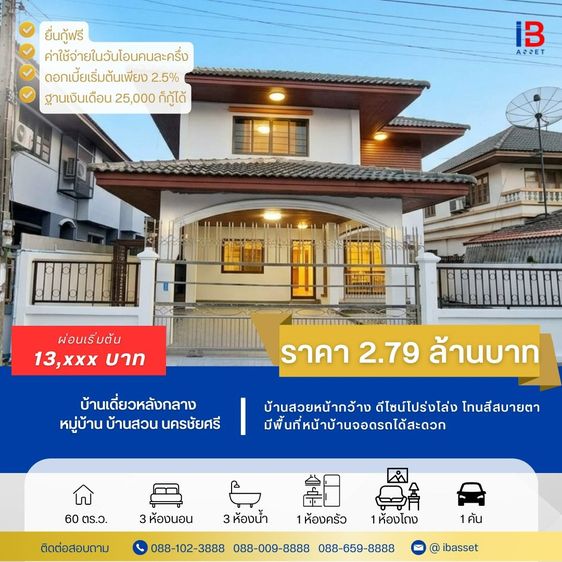 ไม่มี 🏡 ขายบ้านเดี่ยว 2 ชั้น ม.บ้านสวน นครชัยศรี ทำเลดี บรรยากาศสงบ 🌿 บ้านสวยพร้อมพื้นที่ใช้สอยกว้าง เหมาะสำหรับครอบครัว