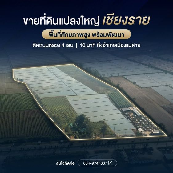 ขายที่ดิน 46 ไร่ 2 งาน 53 ตร.ว อ.แม่สาย จ.เชียงราย