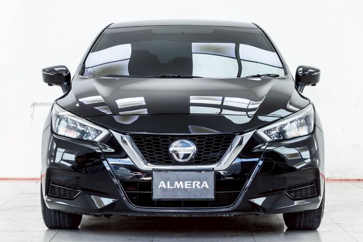 Nissan Almera 2020 1.0L Turbo V CVT Sedan เบนซิน ไม่ติดแก๊ส เกียร์อัตโนมัติ ดำ รูปที่ 4