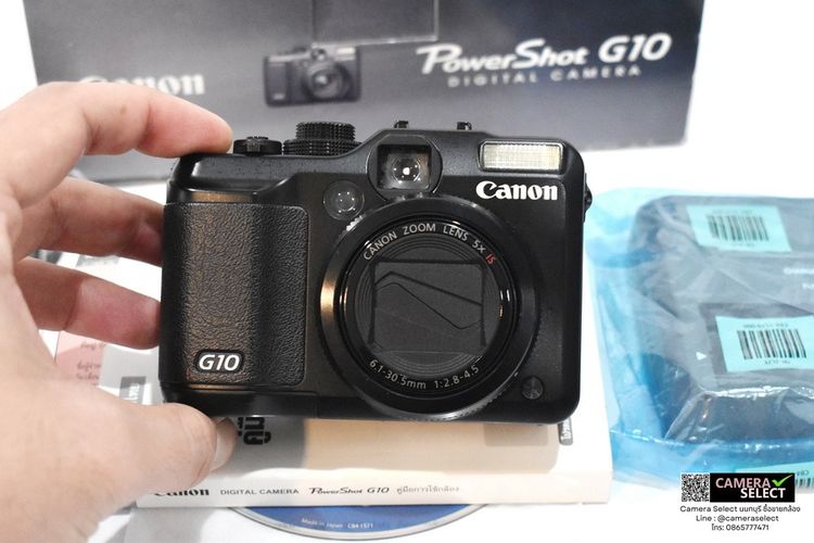 Canon Powershot G10 สวยใหม่ ทำงานปกติเต็มระบบ อดีตศูนย์ ของครบกล่อง สายคล้องคอยังไม่แกะ สภาพนี้หาไม่ได้แล้วครับ