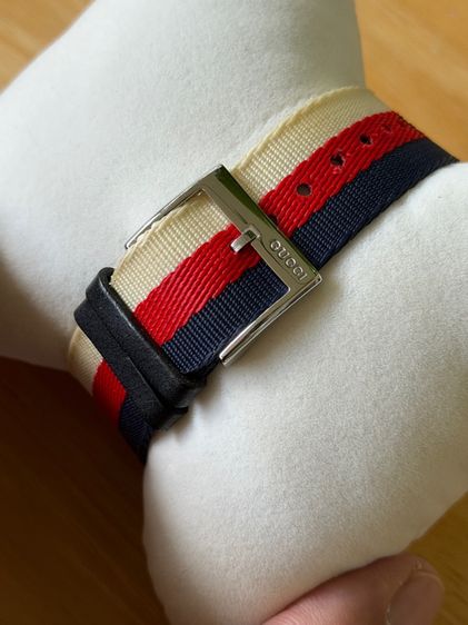 GUCCI G Timeless 38 mm Wolf Motif Multicolour Nylon Strap Watches YA1264059 Swiss Quartz Men Watch  รูปที่ 7