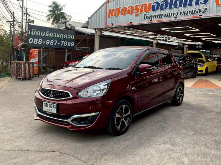 Mitsubishi Mirage 2018 1.2 GLX Sedan เบนซิน ไม่ติดแก๊ส เกียร์อัตโนมัติ แดง