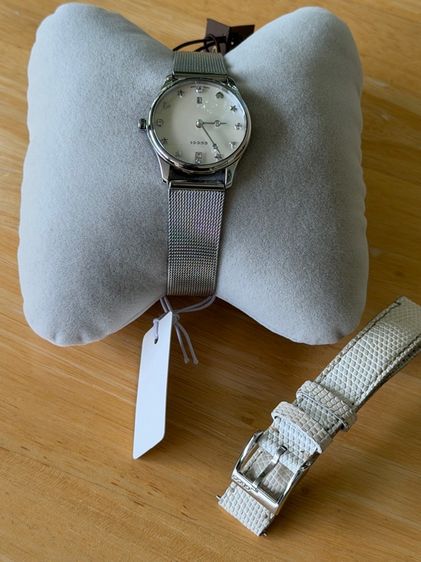 GUCCI G Timeless Silver Mother Pearl Diamond 29 mm Lady Watch YA126583 รูปที่ 11