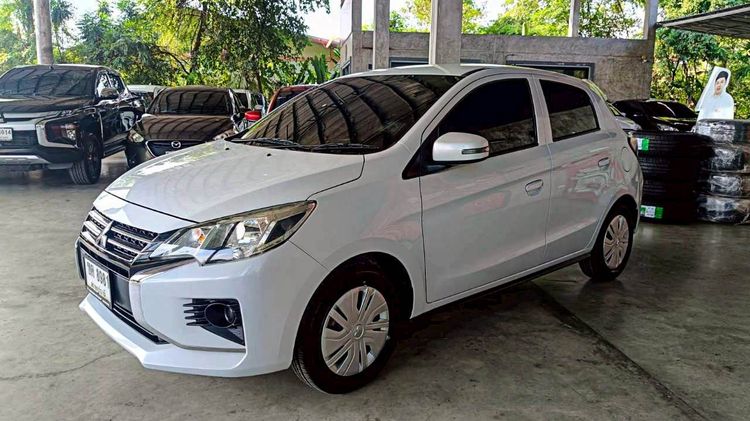 Mitsubishi Mirage 2020 1.2 GLX Sedan เบนซิน ไม่ติดแก๊ส เกียร์อัตโนมัติ ขาว