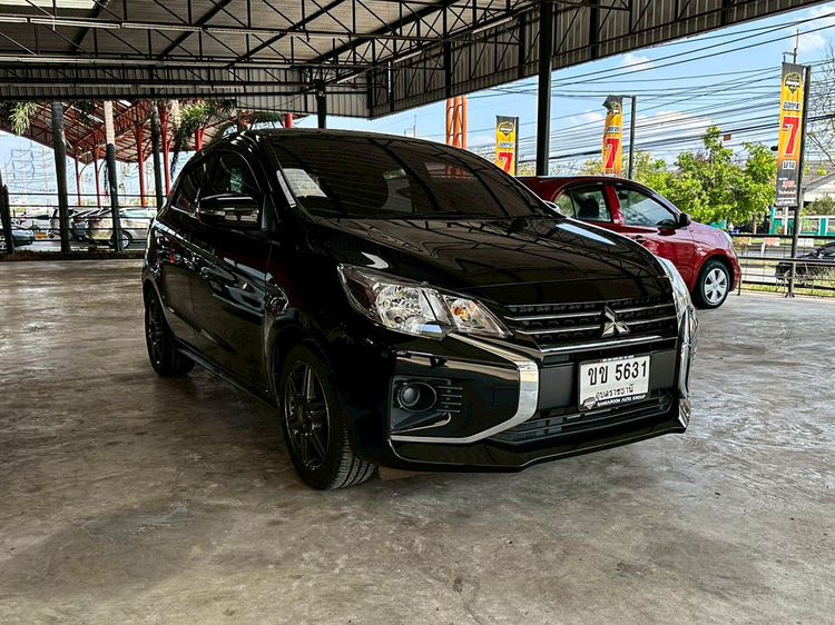 Mitsubishi Mirage 2021 1.2 GLX Sedan เบนซิน ไม่ติดแก๊ส เกียร์อัตโนมัติ ดำ รูปที่ 3