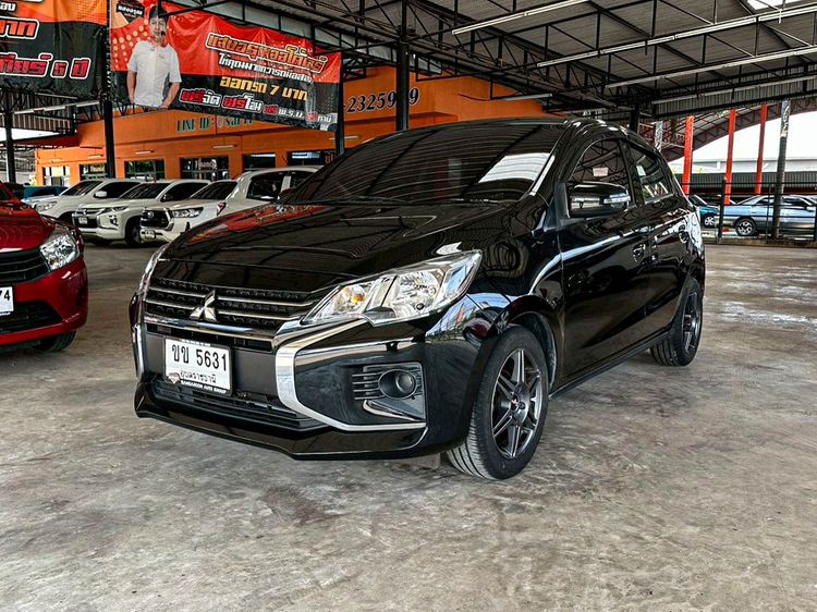 Mitsubishi Mirage 2021 1.2 GLX Sedan เบนซิน ไม่ติดแก๊ส เกียร์อัตโนมัติ ดำ