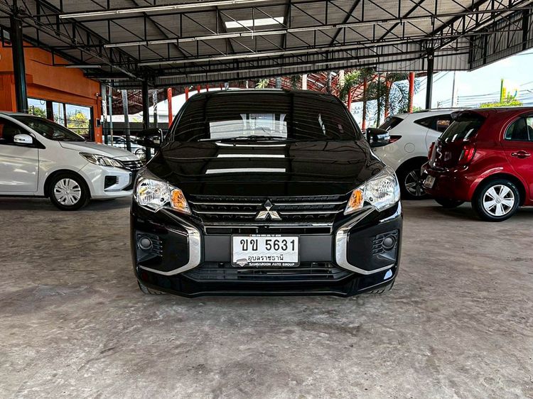 Mitsubishi Mirage 2021 1.2 GLX Sedan เบนซิน ไม่ติดแก๊ส เกียร์อัตโนมัติ ดำ รูปที่ 2