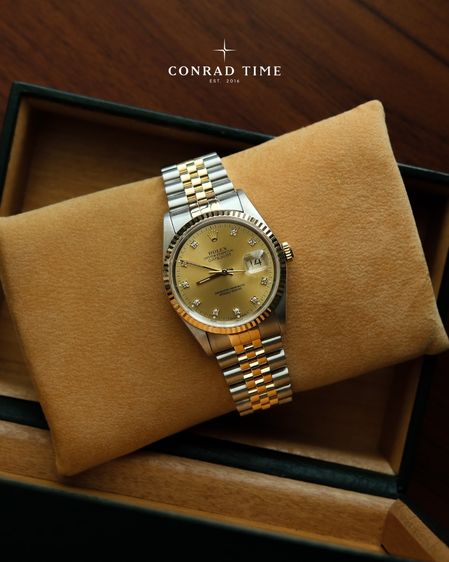 Rolex Datejust 16233 Champagne Diamond Dial Two-Tone Jubilee 1993 36mm. Fullset  รูปที่ 2