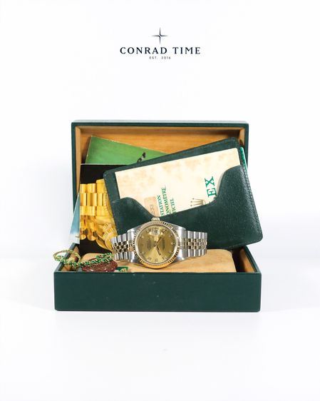 Rolex Datejust 16233 Champagne Diamond Dial Two-Tone Jubilee 1993 36mm. Fullset  รูปที่ 6
