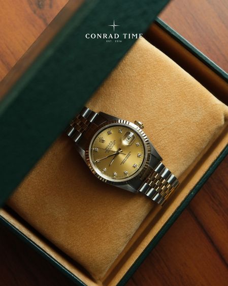 Rolex Datejust 16233 Champagne Diamond Dial Two-Tone Jubilee 1993 36mm. Fullset 