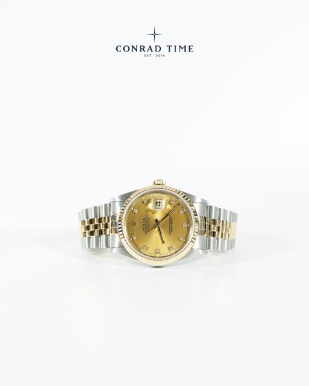 Rolex Datejust 16233 Champagne Diamond Dial Two-Tone Jubilee 1993 36mm. Fullset  รูปที่ 7