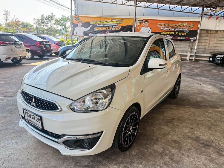 รถ Mitsubishi Mirage 1.2 GLX สี ขาว