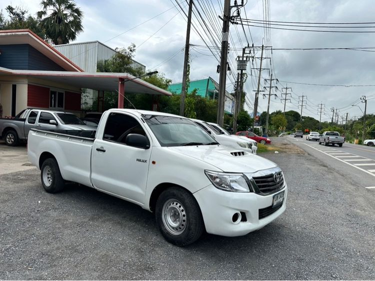 Toyota Hilux Vigo Champ 2015 2.5 J Single Cab Pickup ดีเซล ไม่ติดแก๊ส เกียร์ธรรมดา ขาว รูปที่ 4