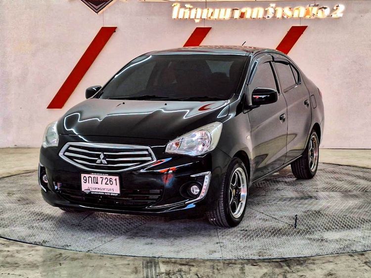 Mitsubishi Attrage 2015 1.2 GLX Sedan เบนซิน ไม่ติดแก๊ส เกียร์อัตโนมัติ ดำ