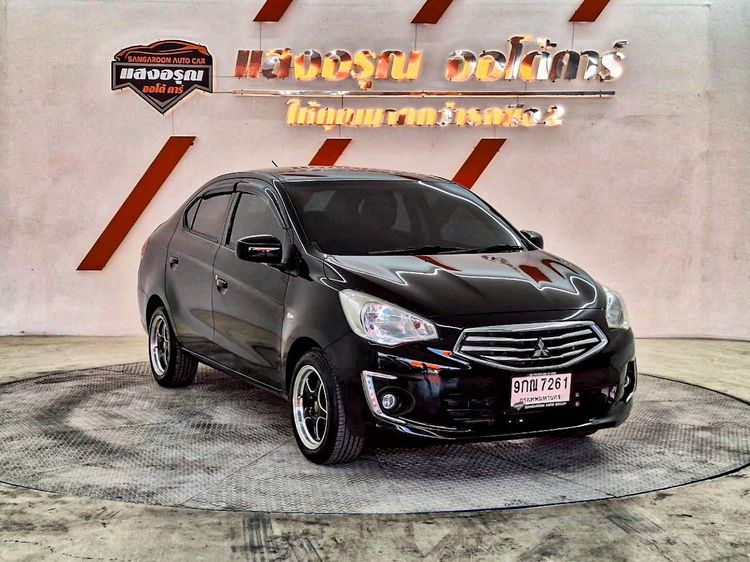 Mitsubishi Attrage 2015 1.2 GLX Sedan เบนซิน ไม่ติดแก๊ส เกียร์อัตโนมัติ ดำ รูปที่ 3