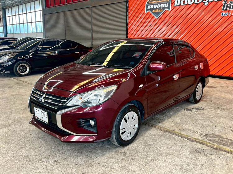 Mitsubishi Attrage 2019 1.2 GLX Sedan เบนซิน ไม่ติดแก๊ส เกียร์อัตโนมัติ แดง