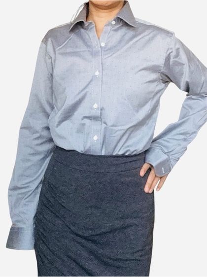 แขนยาว เทา เสื้อเชิ้ตและเสื้อผู้หญิง อื่นๆ llll SUIT SELECT เชิ้ตทำงาน มีปก สภาพดี slim fit คัตติ้งดี เนื้อผ้ามีทรง ทอแน่น