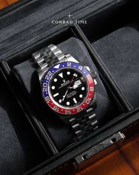 New Rolex GMT-Master II 126710BLRO Pepsi' Black Dial Jubilee 2018 40mm. Fullset 