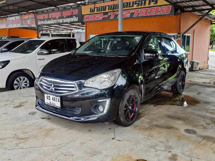 Mitsubishi Attrage 2018 1.2 GLX Sedan เบนซิน ไม่ติดแก๊ส เกียร์อัตโนมัติ ดำ