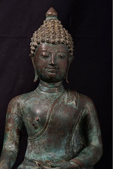 พระบูชาสิงห์หนึ่งเชียงแสน เนื้อสัมฤทธิ์ หน้าตัก 9 นิ้ว สูง 16 นิ้ว รูปที่ 5